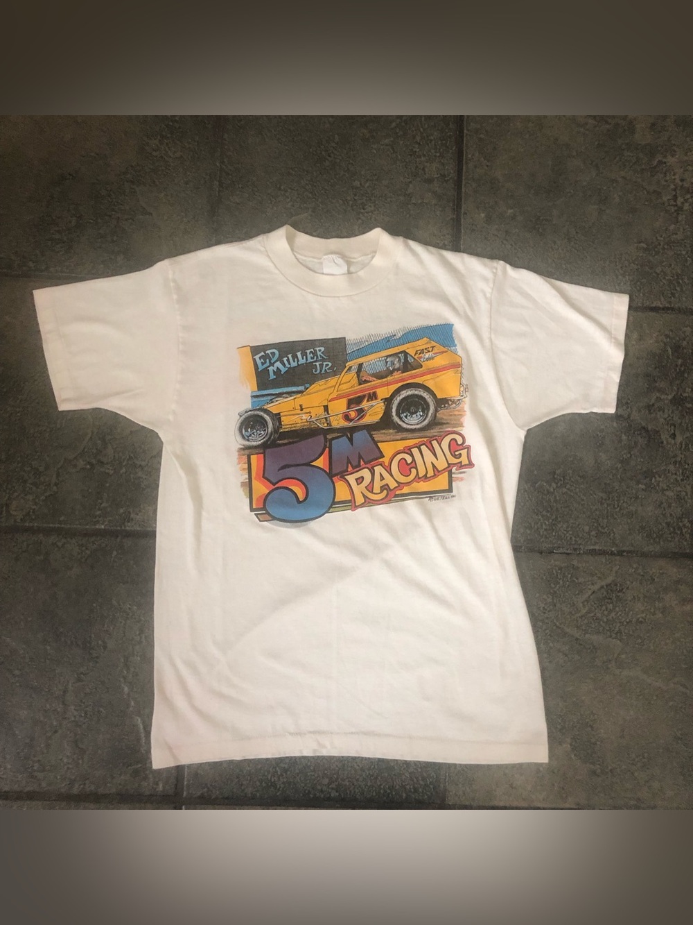 Vintage 80s Ed Miller Jr Racing Shirt Size Men’s Small Single Stitch